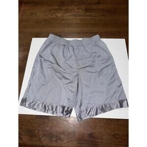 Tek Gear Silver Dazzle Baggy Hoop Shorts Mens LG Vintage Y2K 90s Rare Basketball